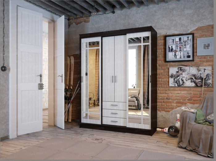 Лорд Шкаф-купе (Ясень шимо темный / светлый)