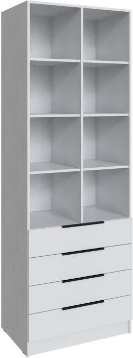 Модульная гостиная Мадрид, композиция 6, Белый/Графит серый