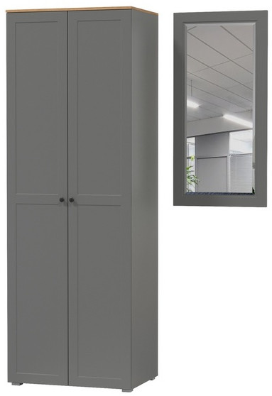 Остин Прихожая 07, цвет серый графит/дуб крафт золотой, ШхГхВ 139,5х54,3х229,6 см., универсальная сборка