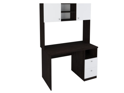 Стол письменный с надстройкой Венге/Белый