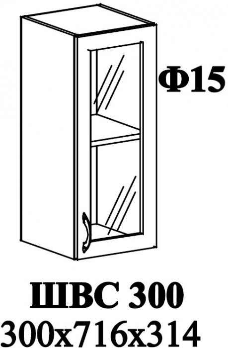Ф-15 Альфа (ШВС 300) МДФ холст белый
