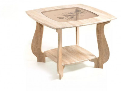 Стол журнальный СЖ-22 с рисунком Р2/дуб сонома