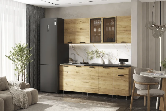 Кухня Рио NEW 2,0м (490) Компановка №3, Дуб крафт