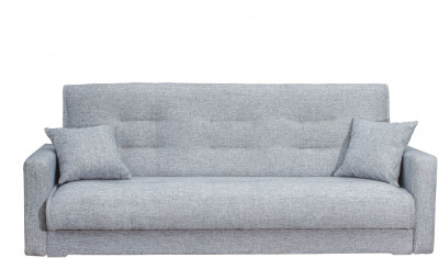 Раскладной диван-кровать, прямой, книжка, цвет серый, рогожка, Лондон 120х190