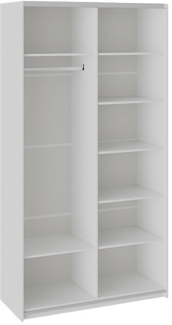 Траст СШК 2.120.60-13.13 Шкаф-купе 2-х дверный (1200x580x2300) (Белый снег,Зеркало/Зеркало)