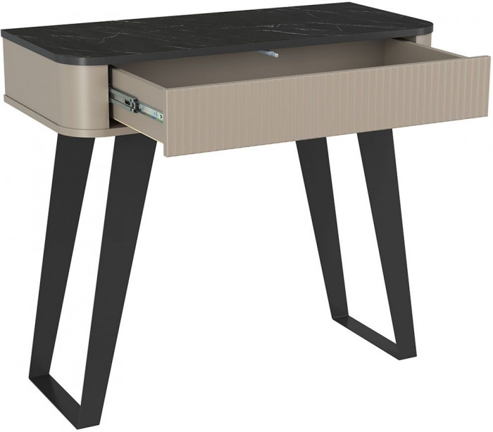 Фиделия стол туалетный 76.12 серый камень / мрамор черный