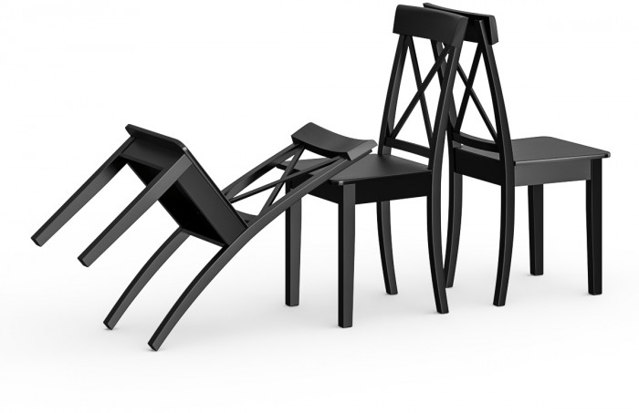 Три стула Мебель--24 Гольф-14 разборных, венге