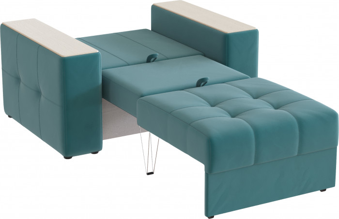 Кресло-кровать Виконт, Бирюза/Клен кремовый МДФ