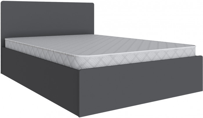 Кровать 140х200 Мадрид с настилом ДСП (МД-1), Графит серый
