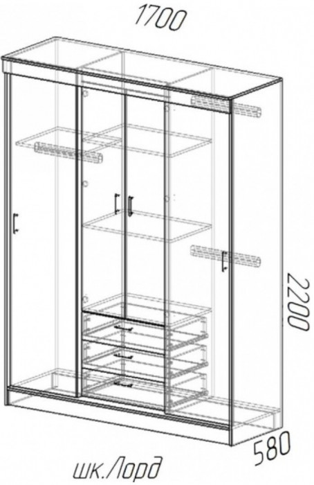 Лорд Шкаф-купе, белый