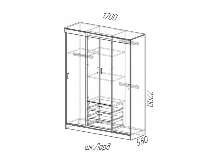 Лорд Шкаф-купе, белый