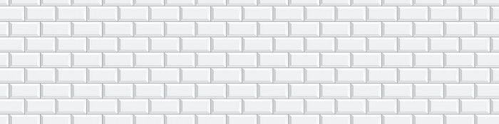 Фартук для кухни «Белая классическая плитка», 244×0.3×61 см