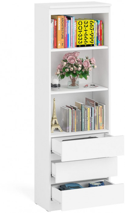 Мори Стеллаж МСТ600.3, цвет белый, ШхГхВ 60,4х35,4х179,6 см.