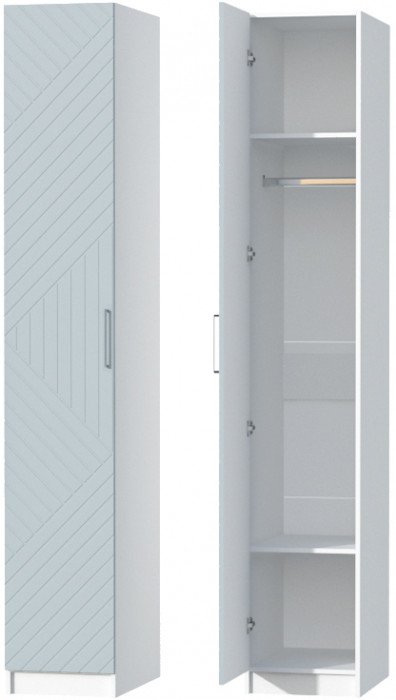 Шкаф-пенал №1 "Иннэс-7" - Белый/Монблан Р-856