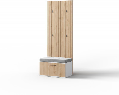 Вешалка для прихожей "Элана" - Аляска/Дуб артизан