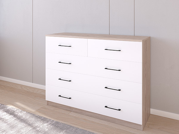 Комод 04/16 120х40х90 Кастелло Серый/Белый