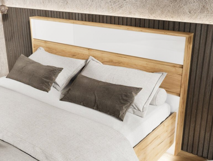 Спальня Роджина дуб крафт/белый глянец