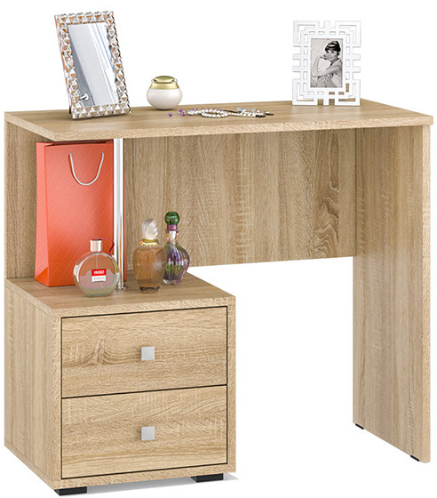 Камелия Стол косметический, цвет дуб сонома, ШхГхВ 85х40х75 см., НЕ универсальная сборка