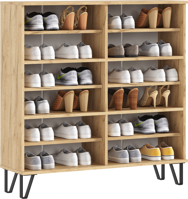 Обувница Флэш, Браш Графит/Крафт