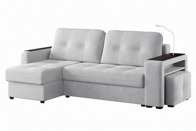 Диван угловой Smart 4 Б3-1Пф-2Т-Б4 Велюр Ультра Смог