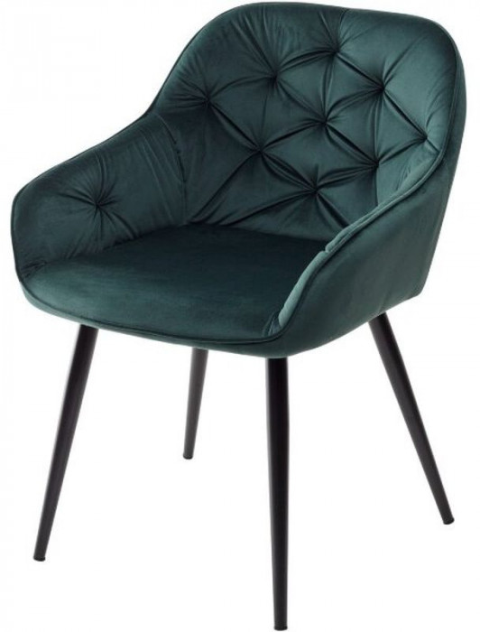 Стул BREEZE BLUVEL-78 велюр зеленый/каркас черный (560*620*800), 629M04848