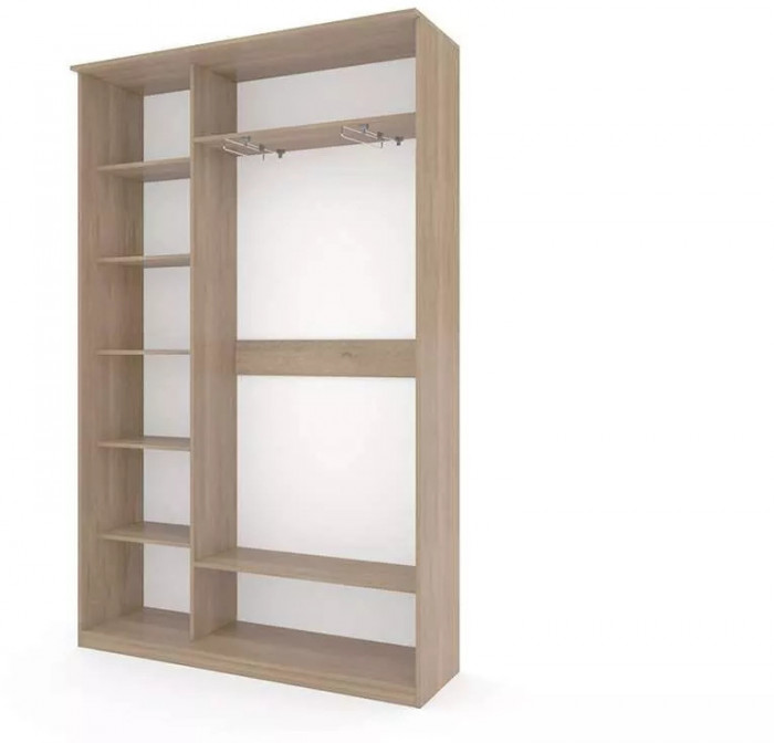 Шкаф купе Модерн 1490х450 2-х дверный 2-х секционный зеркальный ясень