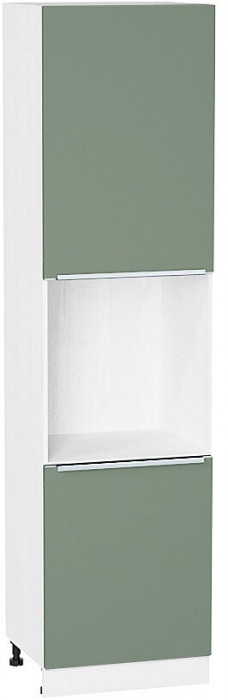 Кухонный гарнитур Фьюжн-03, МДФ, 260 см, Белый/Мятный шелк (Гранит белый)