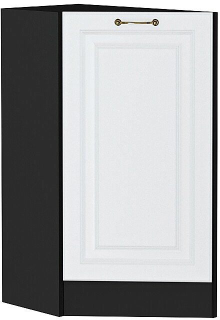 Кухонный гарнитур Ницца-01, МДФ/Стекло, 190 см, Графит/Белый (Мрамор черный)