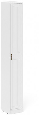 Прихожая П-6-350 Пенал, цвет белая шагрень/фасады МДФ белое дерево фрезеровка прованс, ШхГхВ 30х35х210 см., универсальная сборка