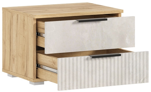 Марвэл Тумбы прикроватные 2шт, Дуб крафт/Мальта