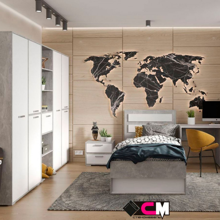 Денвер ТБ-01 Тумба Прикроватная (500 х448х354) ателье светлый/белый