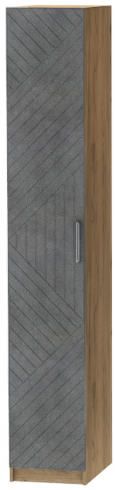 Шкаф-пенал №1 "Иннэс-7" - Крафт золотой/Бетон графит