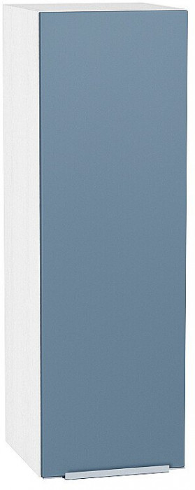 Кухонный гарнитур Фьюжн-03, МДФ, 260 см, Белый/Синий шелк (Гранит белый)