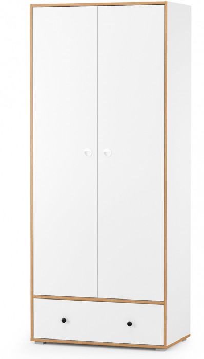 Вуди Компоновка № 24, цвет белый премиум/дуб крафт золотой, ШхГхВ 241х52,7х205 см., универсальная сборка