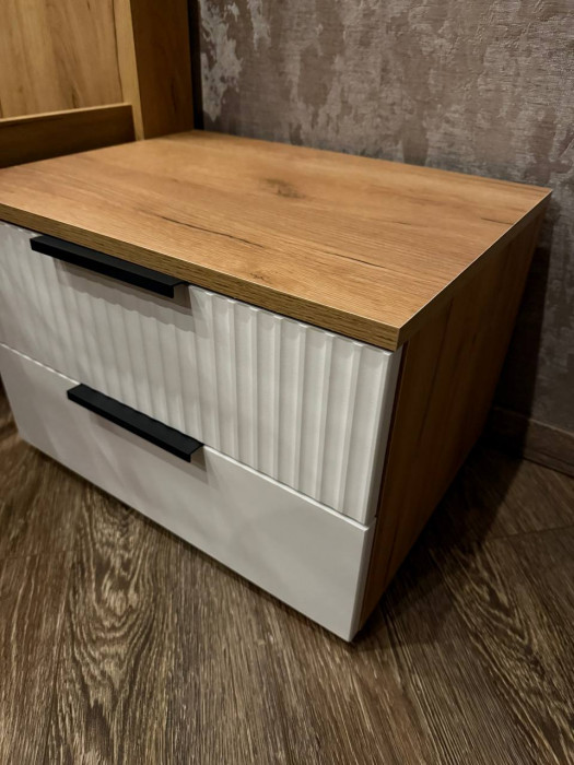 Марвэл Тумбы прикроватные 2шт, Крафт серый/Кашемир