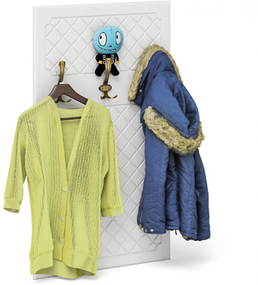 Прихожая П-6 Вешалка, МДФ белое дерево фрезеровка ромб