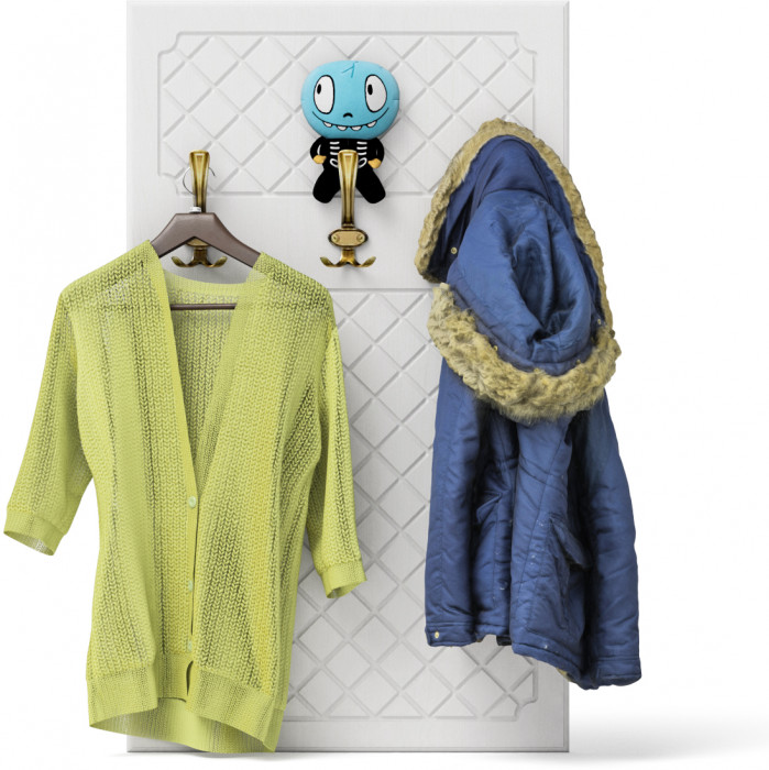 Прихожая П-6 Вешалка, МДФ белое дерево фрезеровка ромб