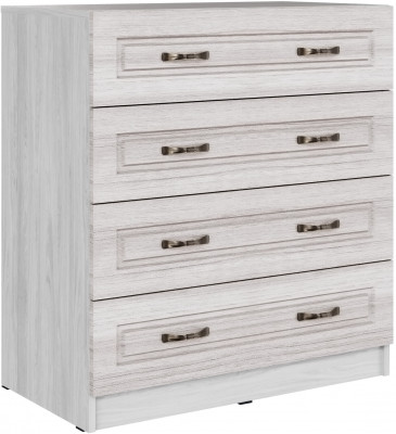 Комод с 4-мя ящиками Апполия, Ясень анкор светлый/Сандал белый