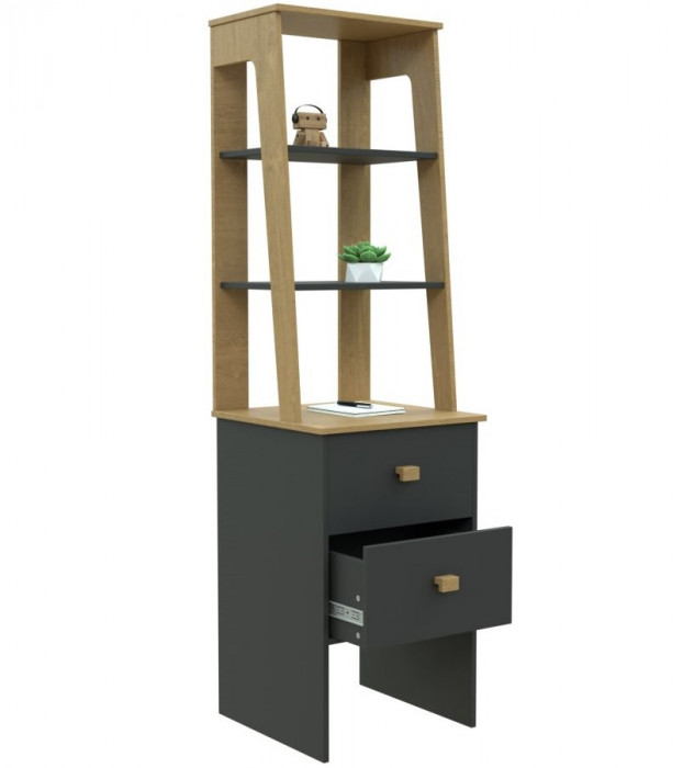 Модульная подростковая комната "Скандинавия" - Антрацит/Дуб наварра