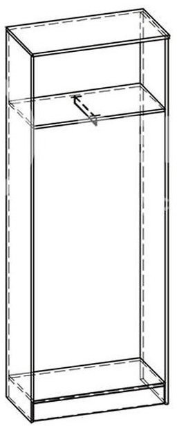 Макарена-3 МДФ МШП Шкаф платяной, венге / дуб скандинавский, склад
