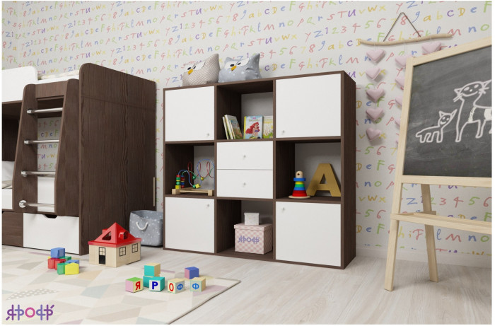 Стеллаж Джери (Ясень Анкор Темный/Винтерберг)