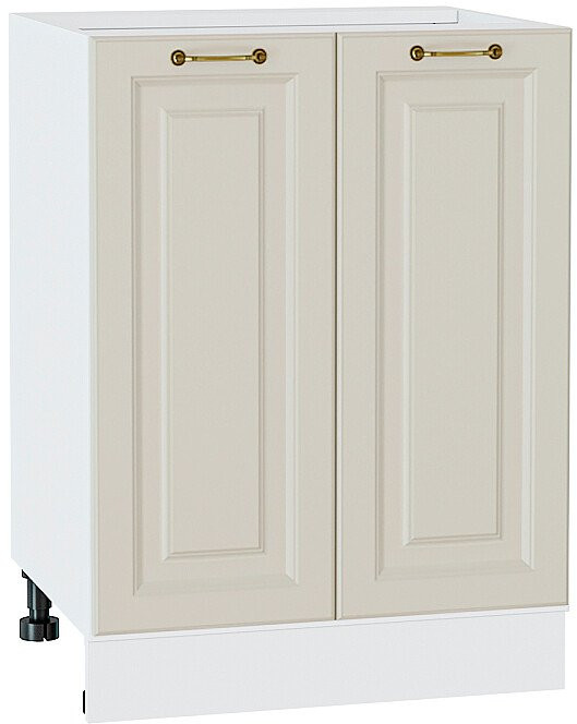 Кухонный гарнитур Ницца-01, МДФ/Стекло, 190 см, Белый/Агат (Мрамор черный)