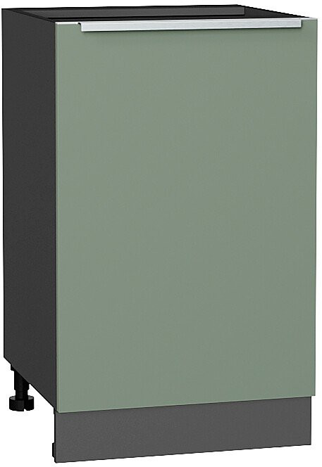 Кухонный гарнитур Фьюжн-08, МДФ, 340 см, Графит/Мятный шелк (Пирит светлый)