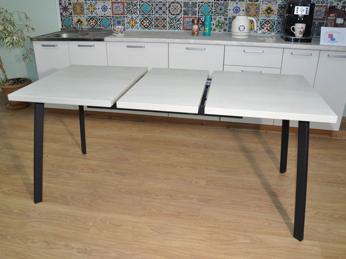 Обеденная группа Бэлфаст / Стул Р 4 шт. / Бетон белый/черный / бид 01