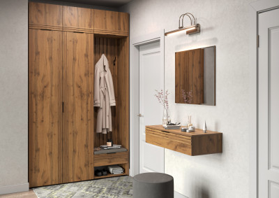 Прихожая Нао, набор №7, Дуб вотан, Simple 27