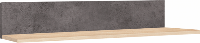 Лофт 19.13 Полка, дуб золотистый / бетон темно-серый