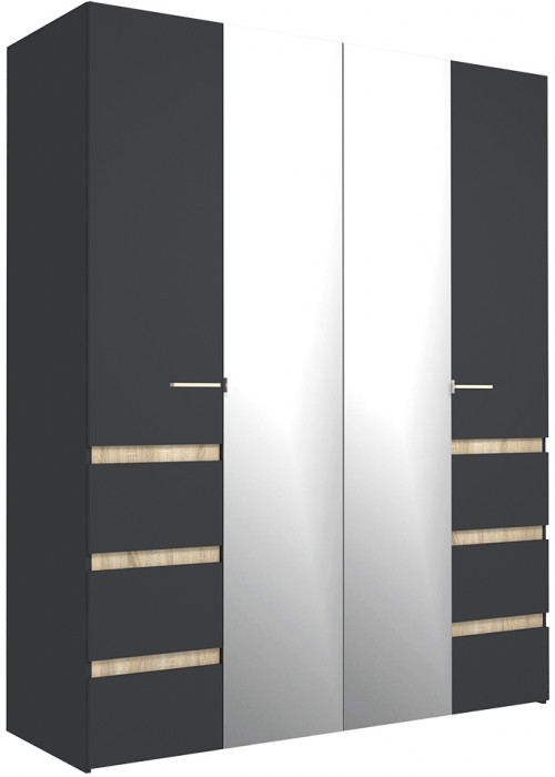 Шкаф 4-х створчатый Анона 8, антрацит