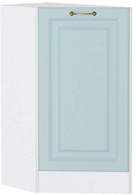 Кухонный гарнитур Ницца-01, МДФ/Стекло, 190 см, Белый/Голубой (Гранит белый)