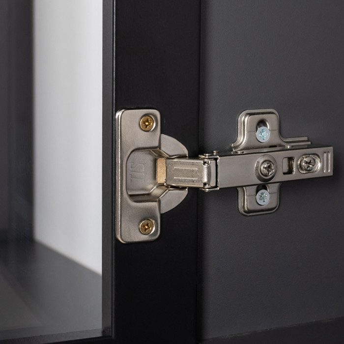 Сидней 13.201 Шкаф-витрина 2 штуки, цвет корпус: антрацит/фасады: МДФ веллюто капучино/прозр. стекло с серой тонир., ШхГхВ 100х41,3х205,2 см., ун. сб.