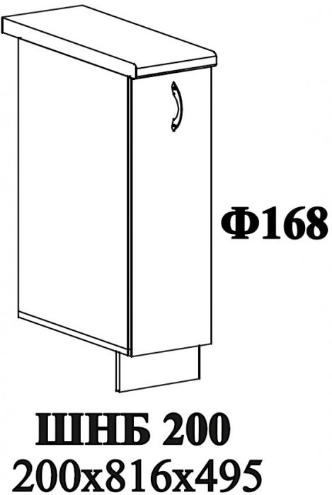 Ф-168 Альфа (ШН 200) МДФ холст белый